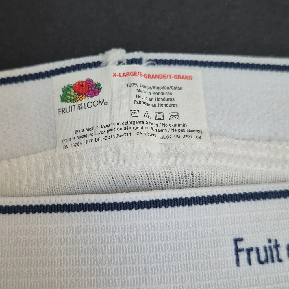 Vintage Fruit of the Loom Men's White Cotton Briefs Underwear Tighty 13765 XL